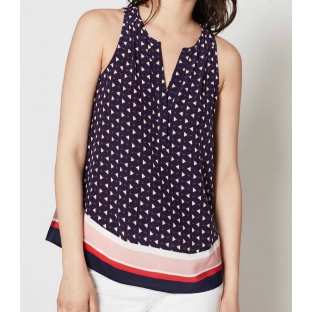 New - Joie Silk Blue Xandry B Sleevless Blouse